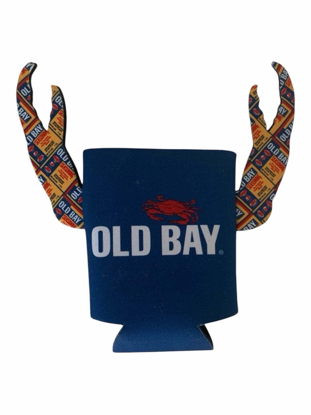 Old Bay Can Koozie Foam Crab Shaped Seasoning Blue Men Women Standard Size OS